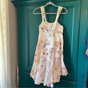 FCUK French Connection Boho Butterfly Dress – Y2K Festival Summer Midi Sz 4